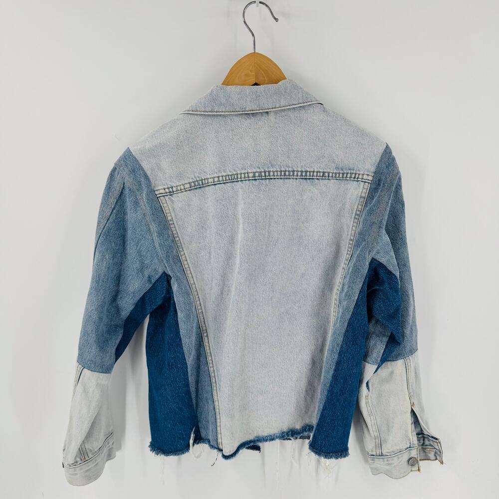 Levi’s Premium Patchwork Denim Jacket M Distresse… - image 2